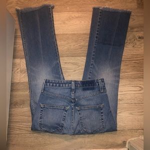AMO high rise kick crop topanga jeans